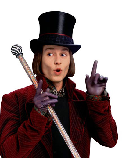 Jonny Depp as Willy Wonka